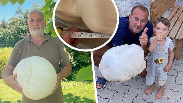 „Wald-Beute“ quasi gleich groß – nur das Alter unterscheidet die Sammlerkönige Doppelhofer (li.) ...
