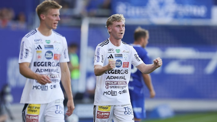 Jed Drew (rechts) erzielte den Treffer zum 1:0.