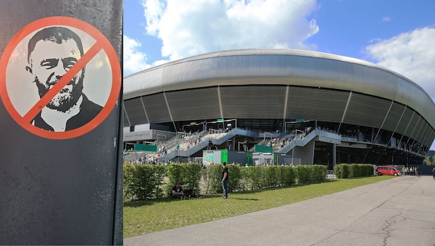Diese Sticker kleben im Wörthersee-Stadion.