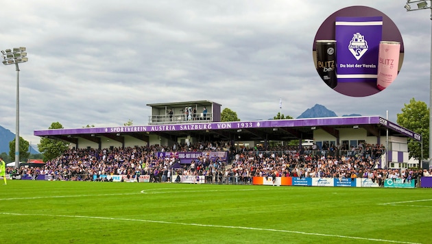 Austria Salzburg setzt jetzt auch auf ein Getränk aus der Dose.