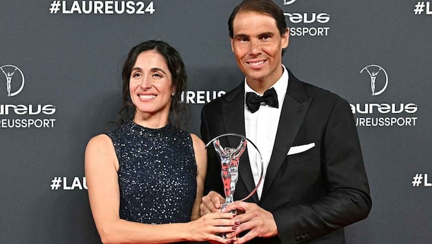 Rafael Nadal und Ehefrau Xisca Perello (hier bei der Laureus-Gala 2024) haben wieder ein Kind ...
