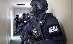 Die WEGA rückte ebenfalls an und machte anschließend eine Hausdurchsuchung. Drinnen waren ...