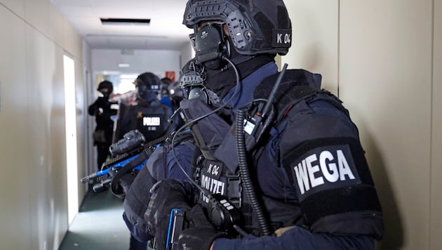 WEGA-Beamte wurden als Unterstützung angefordert, um das verdächtige Trio zu überwältigen ...