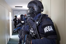 Insgesamt acht WEGA-Beamte (Symbolbild) wurden zur Wohnung des 29-Jährigen gerufen – drei ...