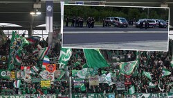 Die Polizei hat grüne-weiße Fans auf dem Weg nach Graz aufgehalten.
