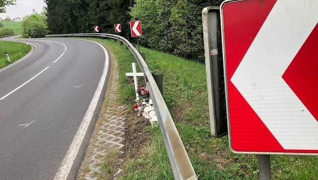 Entlang dieser hängenden S-Kurve auf der B 38 bei Vorderweißenbach kommt es immer wieder zu ...