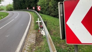 Entlang dieser hängenden S-Kurve auf der B 38 bei Vorderweißenbach kommt es immer wieder zu ...