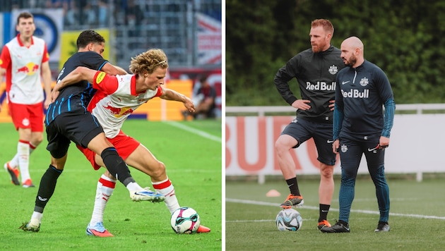 Florens Koch, der wieder mit Onur Cinel zusammenarbeitet, drückt Red Bull Salzburg im Duell mit ...
