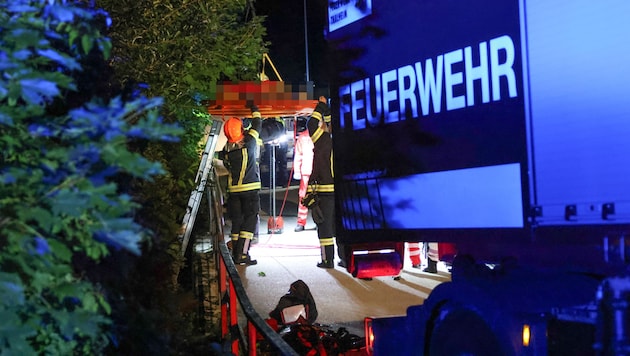 Nach Mitternacht wurde der Mann endlich geborgen