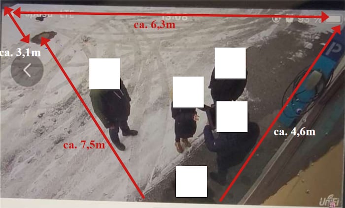 Ein Bild aus der Gerichtsentscheidung zeigt den Aufnahmewinkel, ganz rechts ist die ...