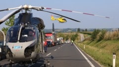 Ein Schwerverletzter wurde mit dem Rettungshubschrauber abtransportiert