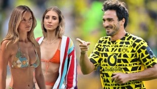 Nicola Cavanis (l.), Cathy Hummels (M.) und Mats Hummels.