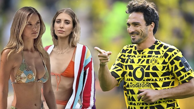 Nicola Cavanis (l.), Cathy Hummels (M.) und Mats Hummels.