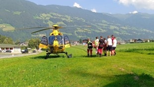 Der Verletzte wurde nach der Erstversorgung in die Klinik geflogen. 