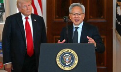 Nvidia-CEO Jensen Huang bei einem Treffen mit US-Präsident Donald Trump 