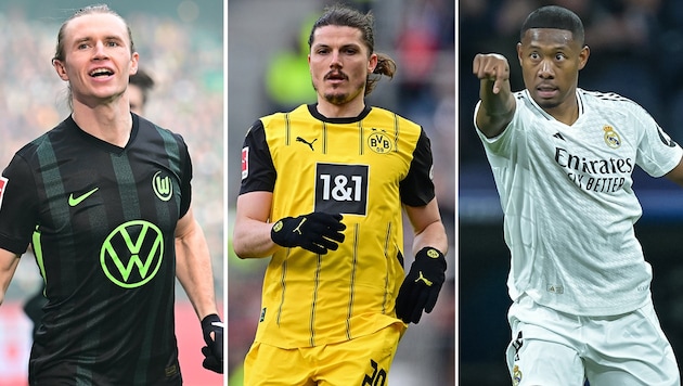 Patrick Wimmer, Marcel Sabitzer und David Alaba (v. li. n. re.)