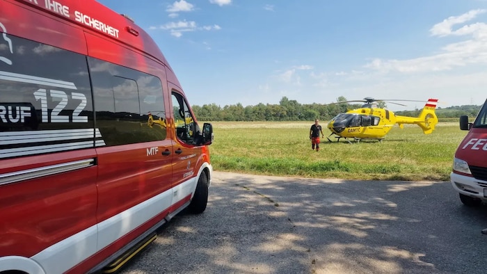 Auch ein Notarzthubschrauber war im Einsatz.