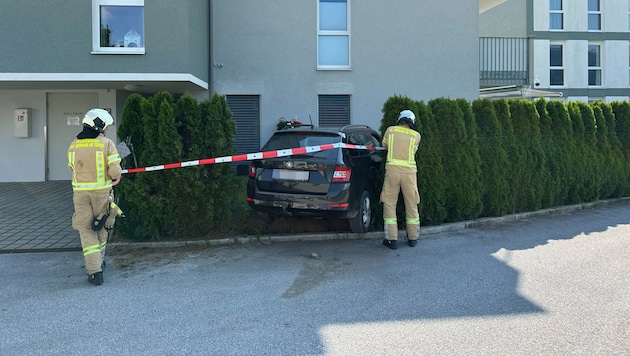Die Feuerwehr sicherte die Unfallstelle ab.