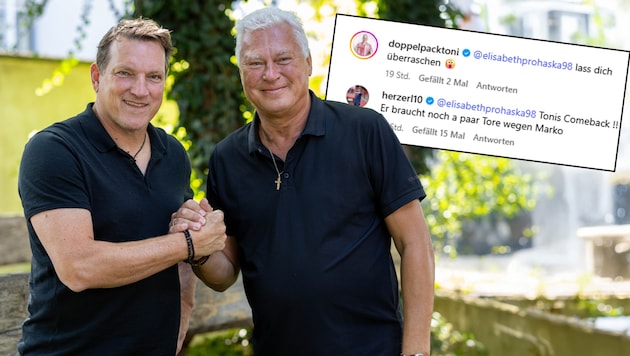 Andi Herzog und Toni Polster lassen dem Schmäh laufen – nicht nur auf Social Media, sondern auch ...