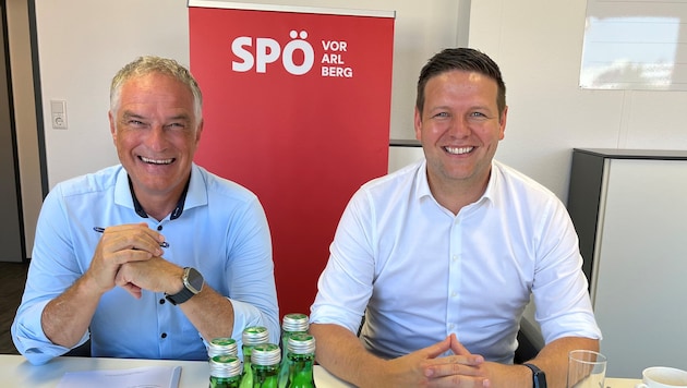 Mario Leiter (l.) setzt große Hoffnungen in Geschäftsführer Philipp Kreinbucher-Tyler.