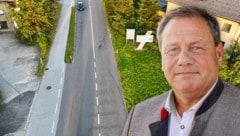 Der Alko-Unfall von Thomas Ließ am Sonntag hinterließ auch im Ortsgebiet von Hof deutlich ...