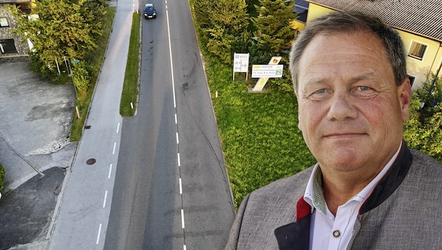 Der Alko-Unfall von Thomas Ließ am Sonntag hinterließ auch im Ortsgebiet von Hof deutlich ...