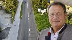 Der Alko-Unfall von Thomas Ließ am Sonntag hinterließ auch im Ortsgebiet von Hof deutlich ...