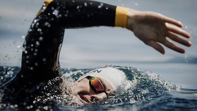 Letztes Jahr musste der Schwimmer den Versuch wegen zu starker Strömung frühzeitig abbrechen.