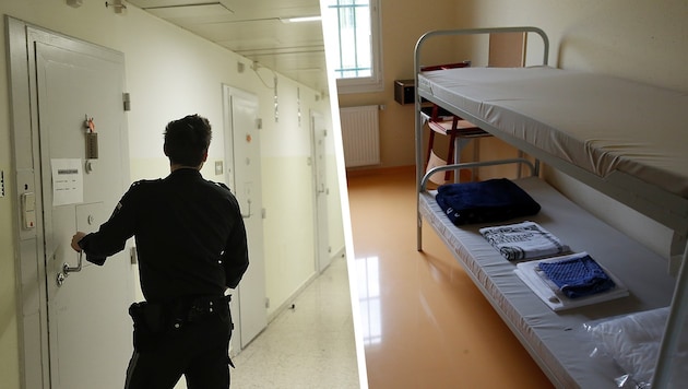 In so einem Bett in einer Zelle der Justizanstalt Wien-Josefstadt drohte der knapp 300 Kilo ...