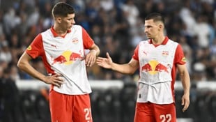 Stefan Lainer (re.) und der FC Red Bull Salzburg schieden in der Qualifikation für die Champions ...