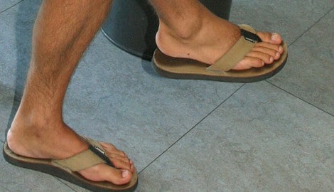 Gerade bei hohen Temperaturen sehr beliebt: Flip-Flops und Schlapfen. 