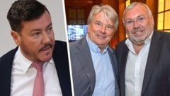 Freundschaft! Alfred Gusenbauer (re.) war zugleich für René Benko und dessen Investor Hans Peter ...
