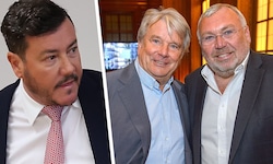 Freundschaft! Alfred Gusenbauer (re.) war zugleich für René Benko und dessen Investor Hans Peter ...