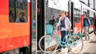 Die Fahrräder brauchen viel Platz, oft zum Ärger der Passanten.