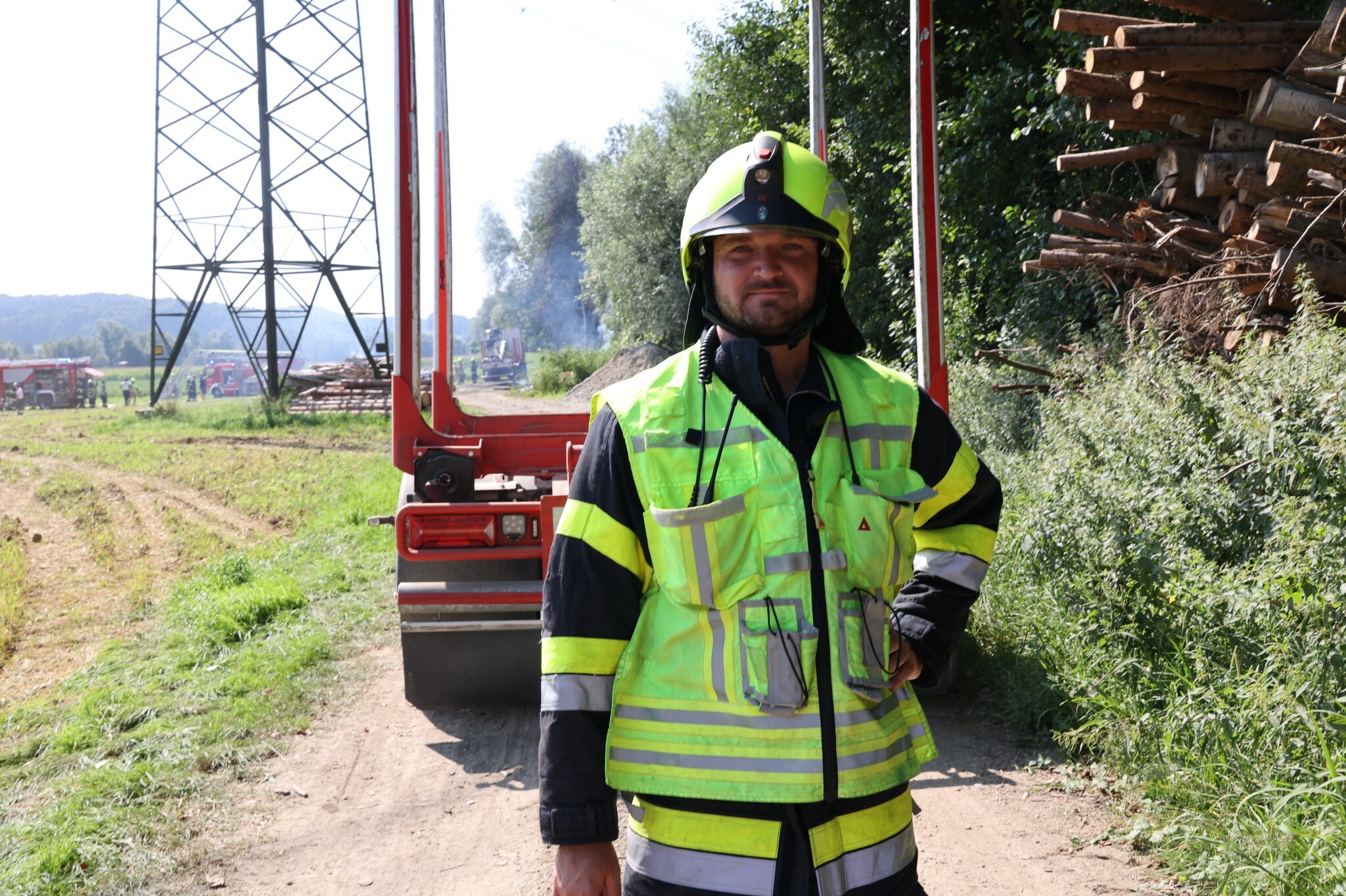 Einsatzleiter Günter Ertl von der Feuerwehr Buch-Geiseldorf.
