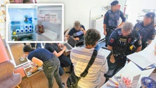 Stadt Wien und Polizei kämpfen gemeinsam gegen Betreiber illegaler Kliniken. Das Botox ist neben ...