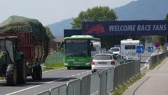 Aufbauarbeiten beim MotoGP in der Steiermark