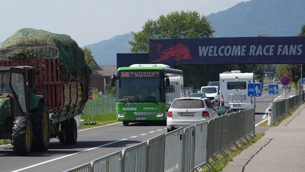 Aufbauarbeiten beim MotoGP in der Steiermark