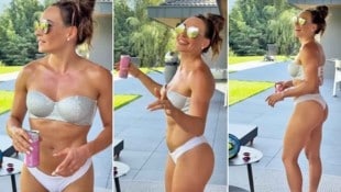 Dorothea genießt den Sommer (und den Drink ihres Sponsors).