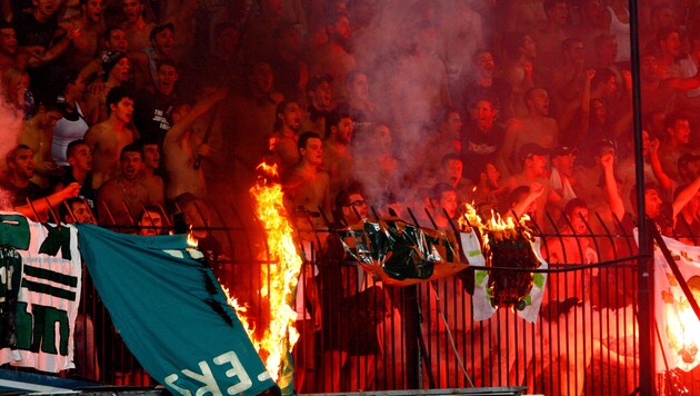 Rund 900 PAOK-Fans werden in Klagenfurt erwartet.