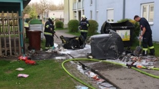 Nachdem eine Mülltonne in der Eibenstraße angezündet worden war, kam die Polizei auf die Spur ...