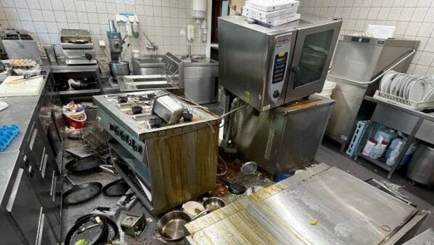 In der Lokalküche entstand erheblicher Schaden.