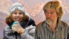 Laura Dahlmeier und Reinhold Messner