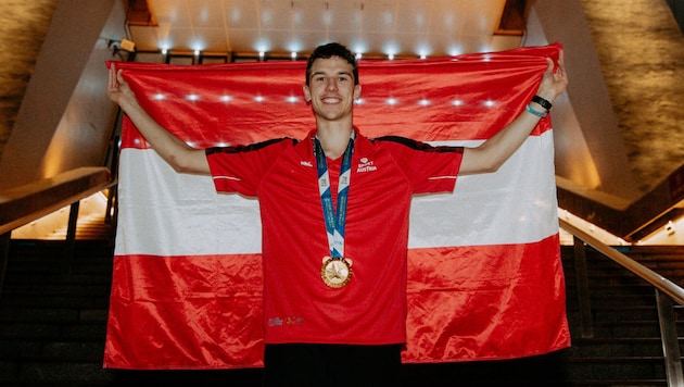 Erik Zimmermann gewann bei den World Games in Chengdu Gold im Kickboxen.