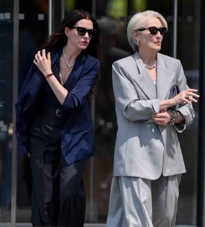 Hathaway und Streep am Filmset