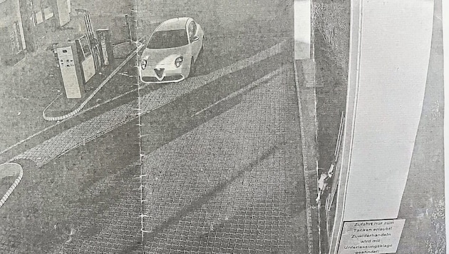 Die Wienerin wurde bei ihrer „Tat“ von einer Überwachungskamera fotografiert. Im Bild unten ...