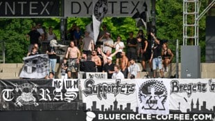 Der Bregenz-Fanclub bejubelte das 1:1 gegen den starken FAC.