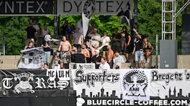 Der Bregenz-Fanclub bejubelte das 1:1 gegen den starken FAC.