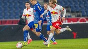 Bidstrup (re.) und Co. bezwangen Hartberg (Hoffmann) im letzten Duell mit 4:0.