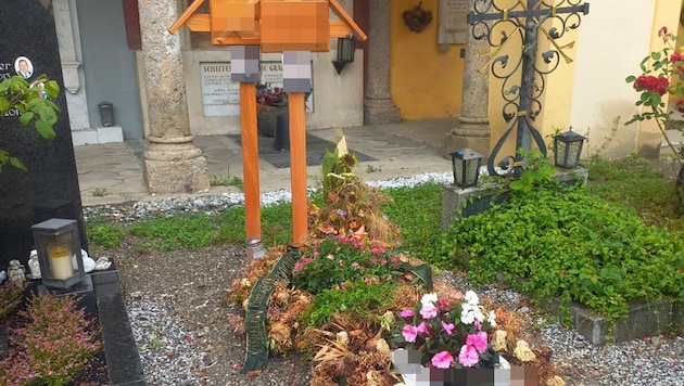 Die Grabstelle am Friedhof in St. Nikolaus in Innsbruck